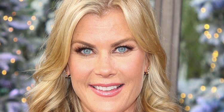 UNIVERSAL CITY, CALIFORNIA - NOVEMBER 20:  Actress Alison Sweeney visits Hallmark Channel's "Home & Family" at Universal Studios Hollywood on November 20, 2020 in Universal City, California. (Photo by Paul Archuleta/Getty Images)
