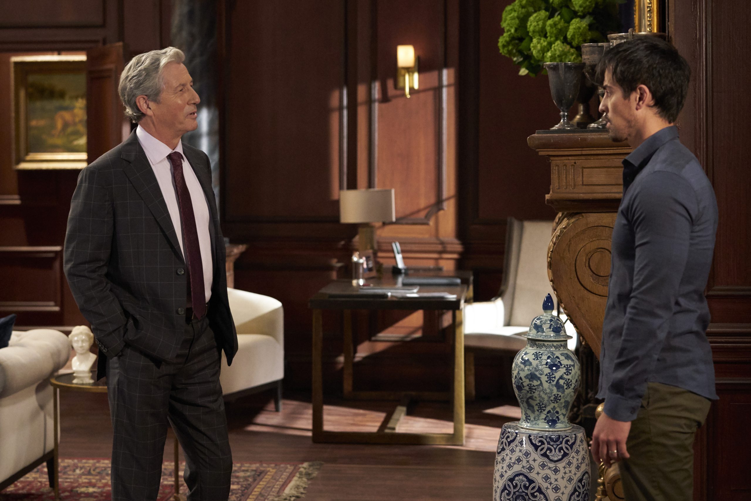 GH/Victor (Charles Shaughnessy) informs Nikolas (Marcus Coloma) that he wants to move into Wyndemere