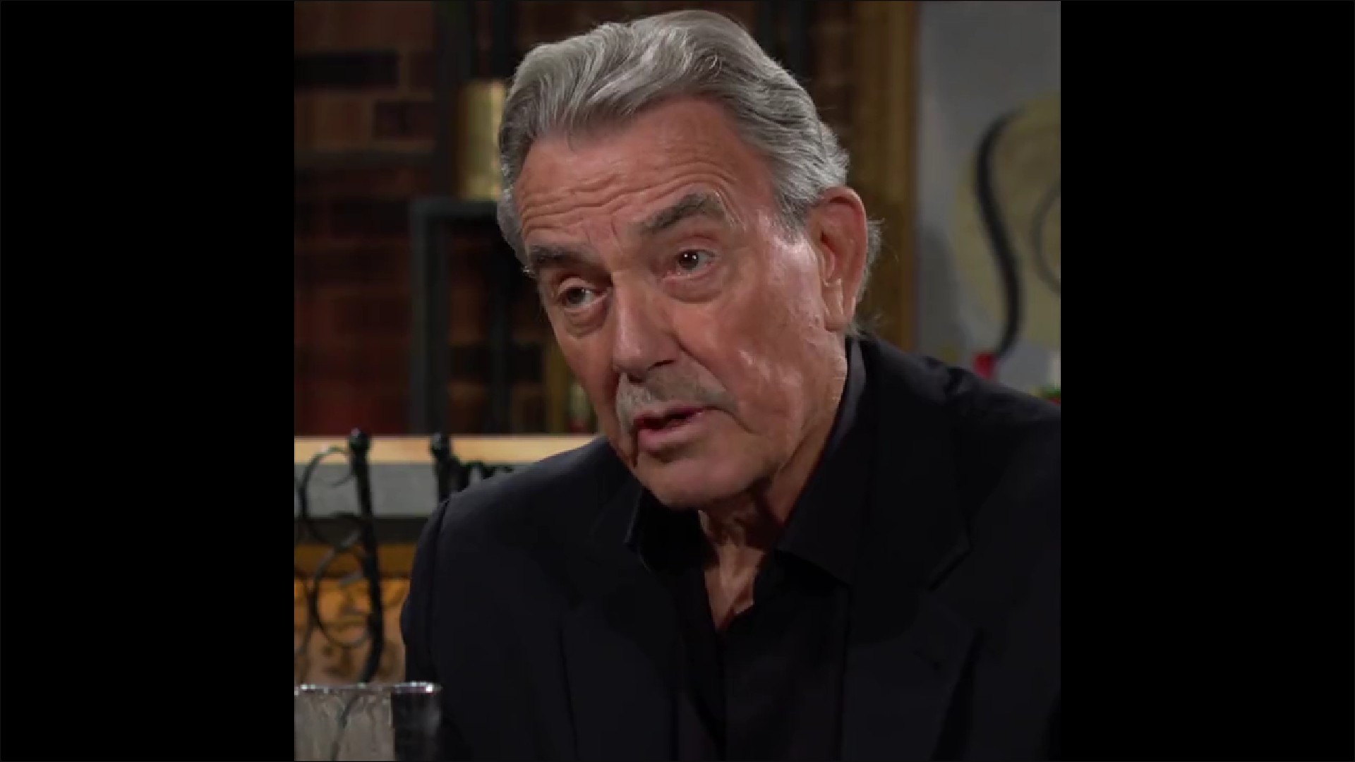 Y&R/Victor (Eric Braeden) delivers warning to Nick to stay away from Sally