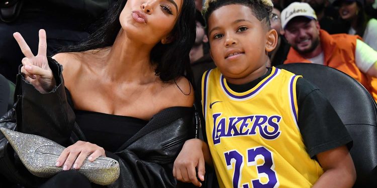 Kim Kardashian and Saint