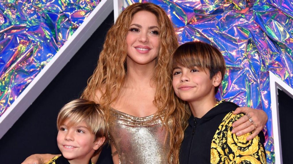Shakira and her two sons, Sasha and Milan