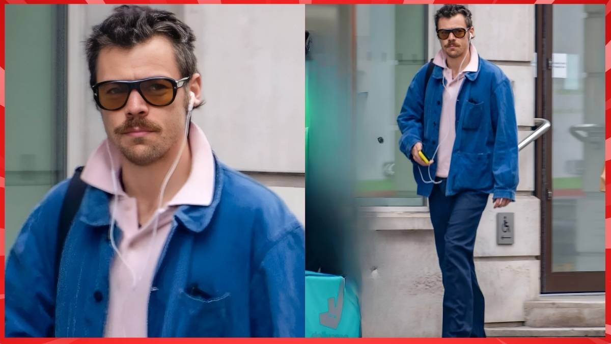 Harry Styles in popped collar